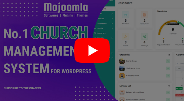 MJCHURCH - Church Management System for WordPress