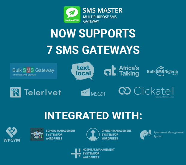 SMSmaster – Multipurpose Gateway for Wordpress